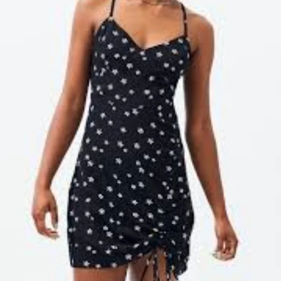 pacsun black mini dress Ocean Boulevard Plunge Mini Dress Black Petite